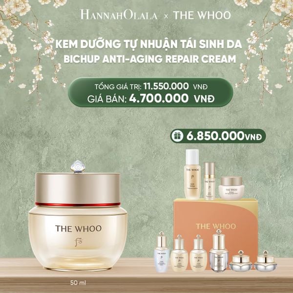  DEAL09: KEM DƯỠNG TỰ NHUẬN TÁI SINH DA THE WHOO BICHUP ANTI-AGING REPAIR CREAM 50ML 