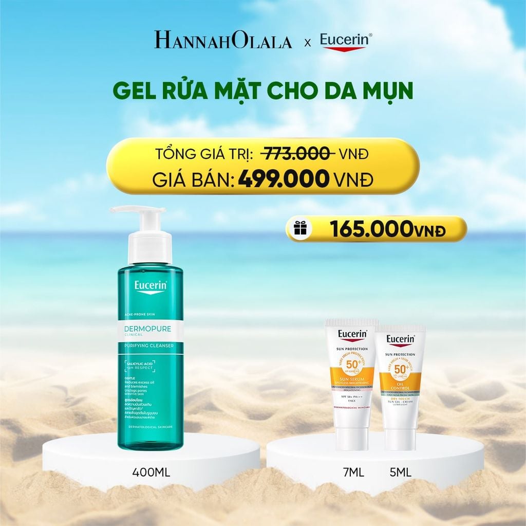  GEL RỬA MẶT EUCERIN DERMOPURE CLINICAL PURIFYING CLEANSER 400ML 