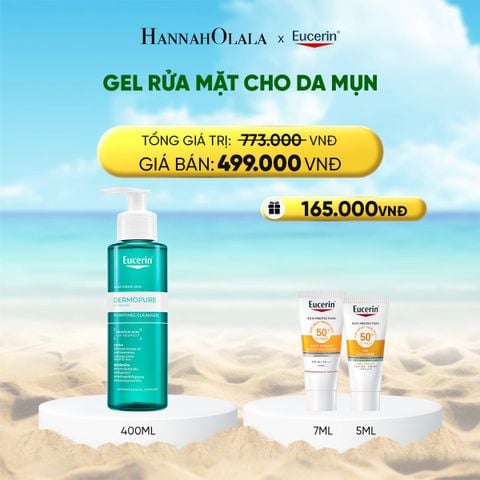  A1212_DEAL 9: GEL RỬA MẶT EUCERIN DERMOPURE CLINICAL PURIFYING CLEANSER 400ML 