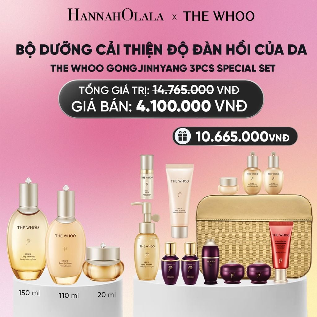  PHIÊN BẢN ĐẶC BIỆT - BỘ DƯỠNG ĐÔNG Y CẢI THIỆN ĐỘ ĐÀN HỒI CỦA DA THE WHOO GONGJINHYANG 3PCS SPECIAL SET_A199 