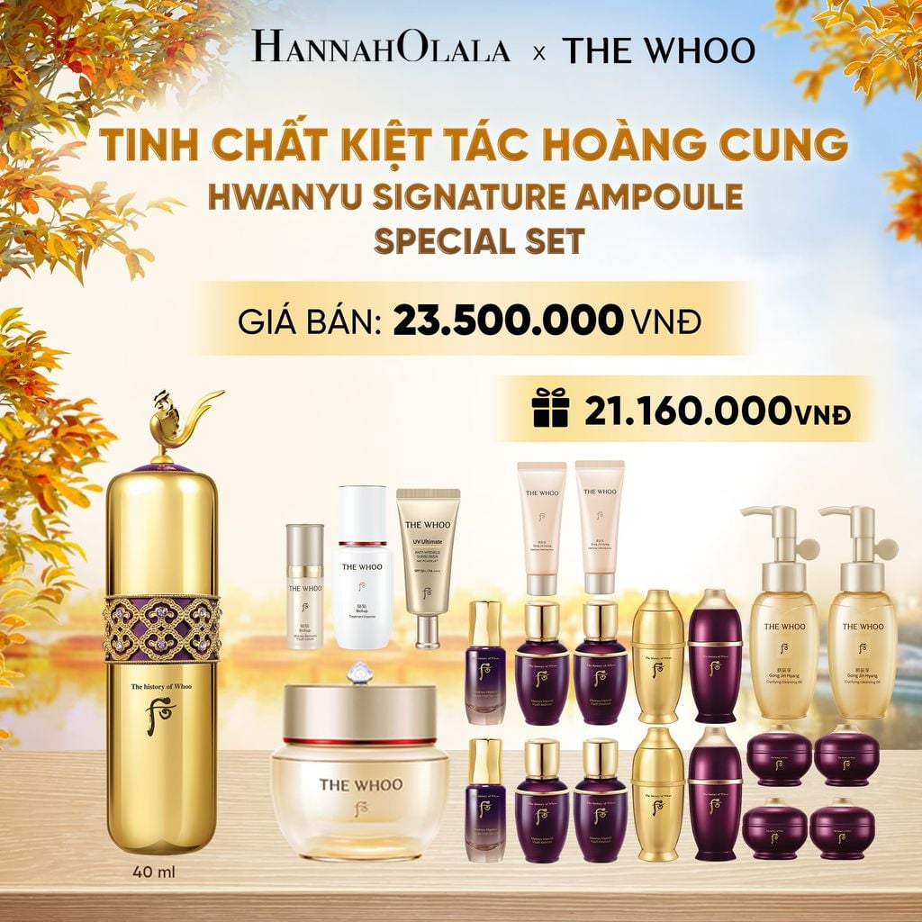  BỘ TINH CHẤT KIỆT TÁC HOÀNG CUNG THE HISTORY OF WHOO HWANYU SIGNATURE AMPOULE SPECIAL SET - E2109 
