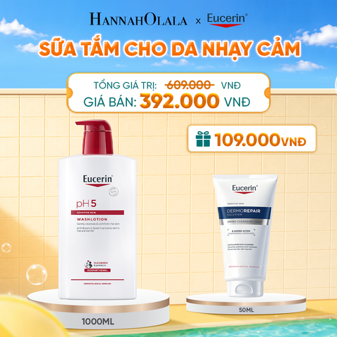  SỮA TẮM CHO DA NHẠY CẢM EUCERIN PH5 SENSITIVE SKIN WASHLOTION 1000ML 
