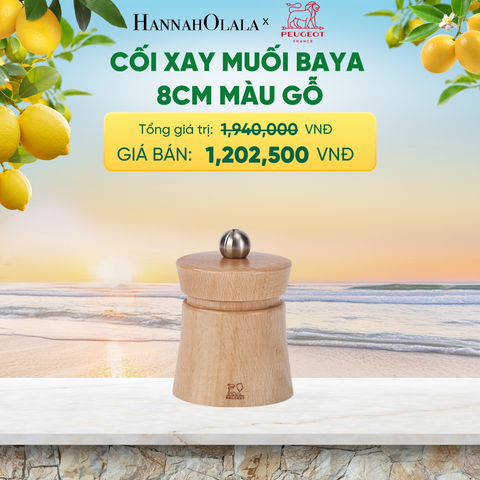  CỐI XAY MUỐI BAYA 8CM MÀU GỖ - A2572 