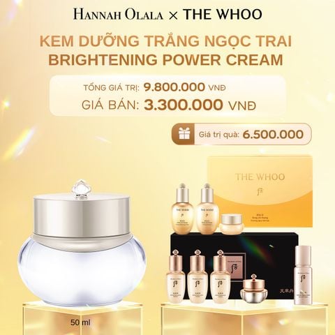  C654_DEAL 9: KEM DƯỠNG TRẮNG NGỌC TRAI THE WHOO BRIGHTENING POWER CREAM 50ML 