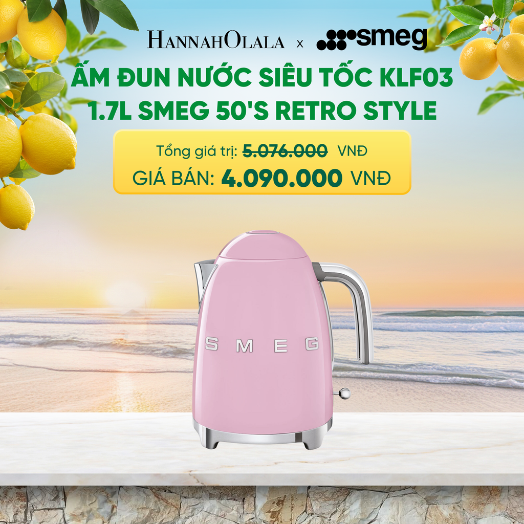  ẤM ĐUN NƯỚC SIÊU TỐC KLF03 1.7L SMEG 50'S RETRO STYLE - A2643 
