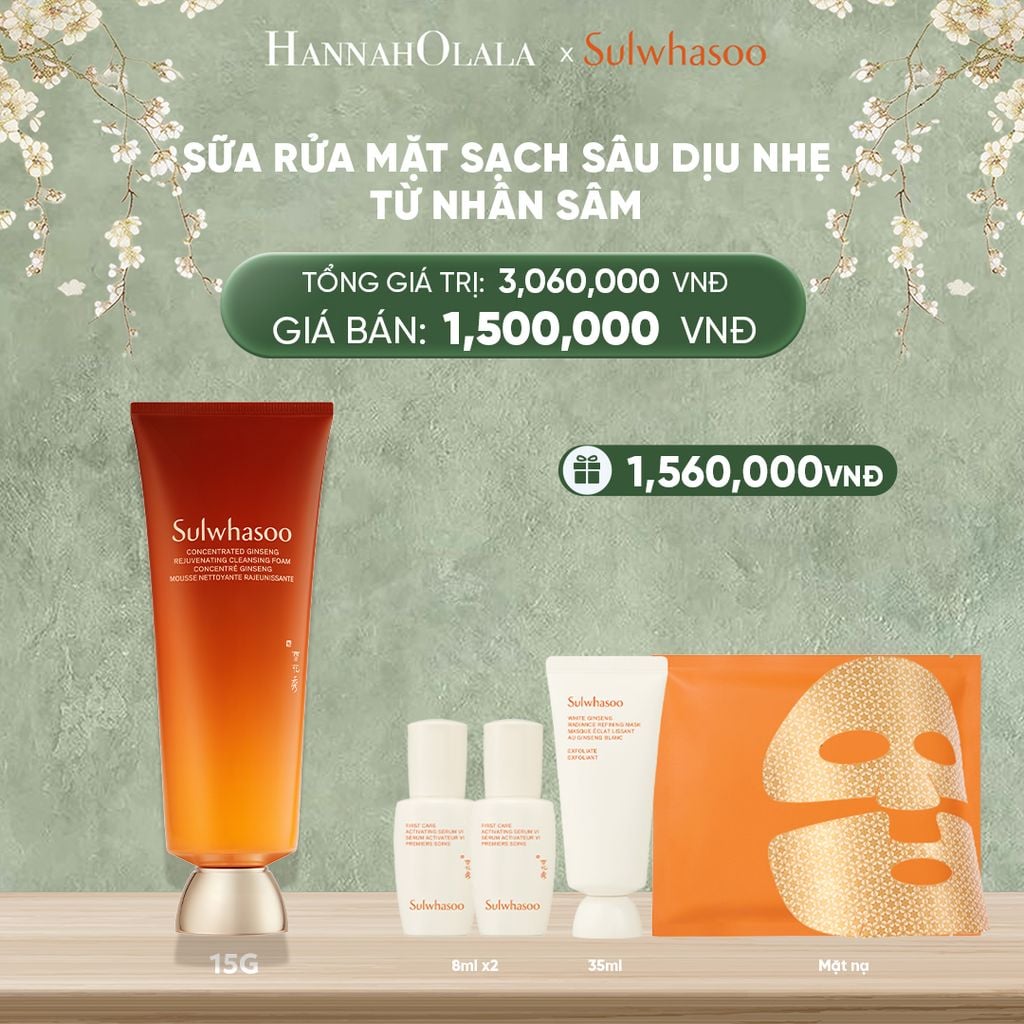  DEAL 7: SỮA RỬA MẶT SẠCH SÂU DỊU NHẸ TỪ NHÂN SÂM 150G (MỚI) 