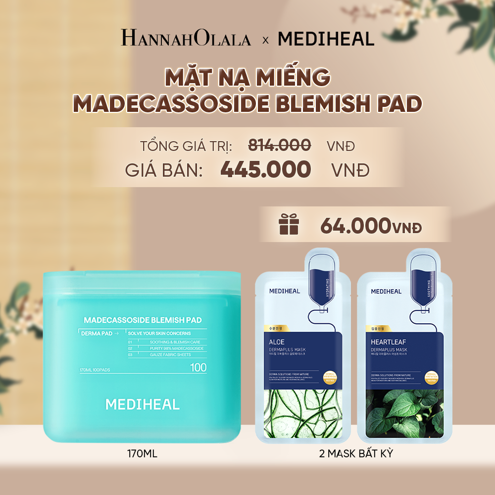  MEDIHEAL BỘ SẢN PHẨM TONER PAD 170ML - A1673 
