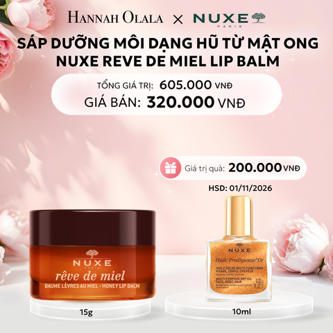  E615: DEAL 6: SÁP DƯỠNG MÔI MẬT ONG NUXE LIP BALM 15G - [GIAO HÀNG TỪ 03/10] 