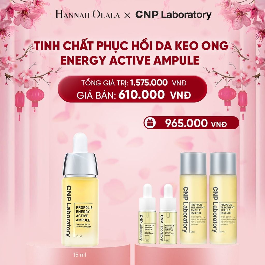  [GIAO HÀNG TỪ 08.01] DEAL 9: TINH CHẤT PHỤC HỒI DA KEO ONG CNP PROPOLIS ENERGY ACTIVE AMPULE 15ML 