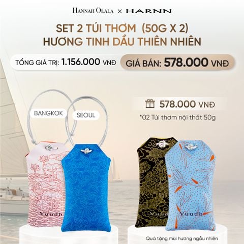  [MUA 2 TẶNG 2] SET 2 TÚI THƠM HARNN HƯƠNG TINH DẦU THIÊN NHIÊN (50G X 2) _ DEAL 9 