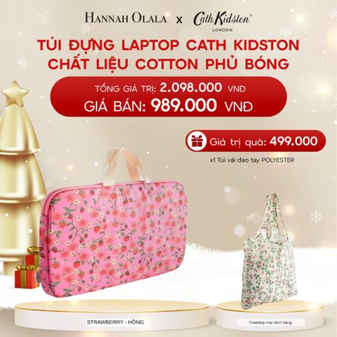  A467_DEAL 9: TÚI ĐỰNG LAPTOP CATH KIDSTON CHẤT LIỆU COTTON PHỦ BÓNG 