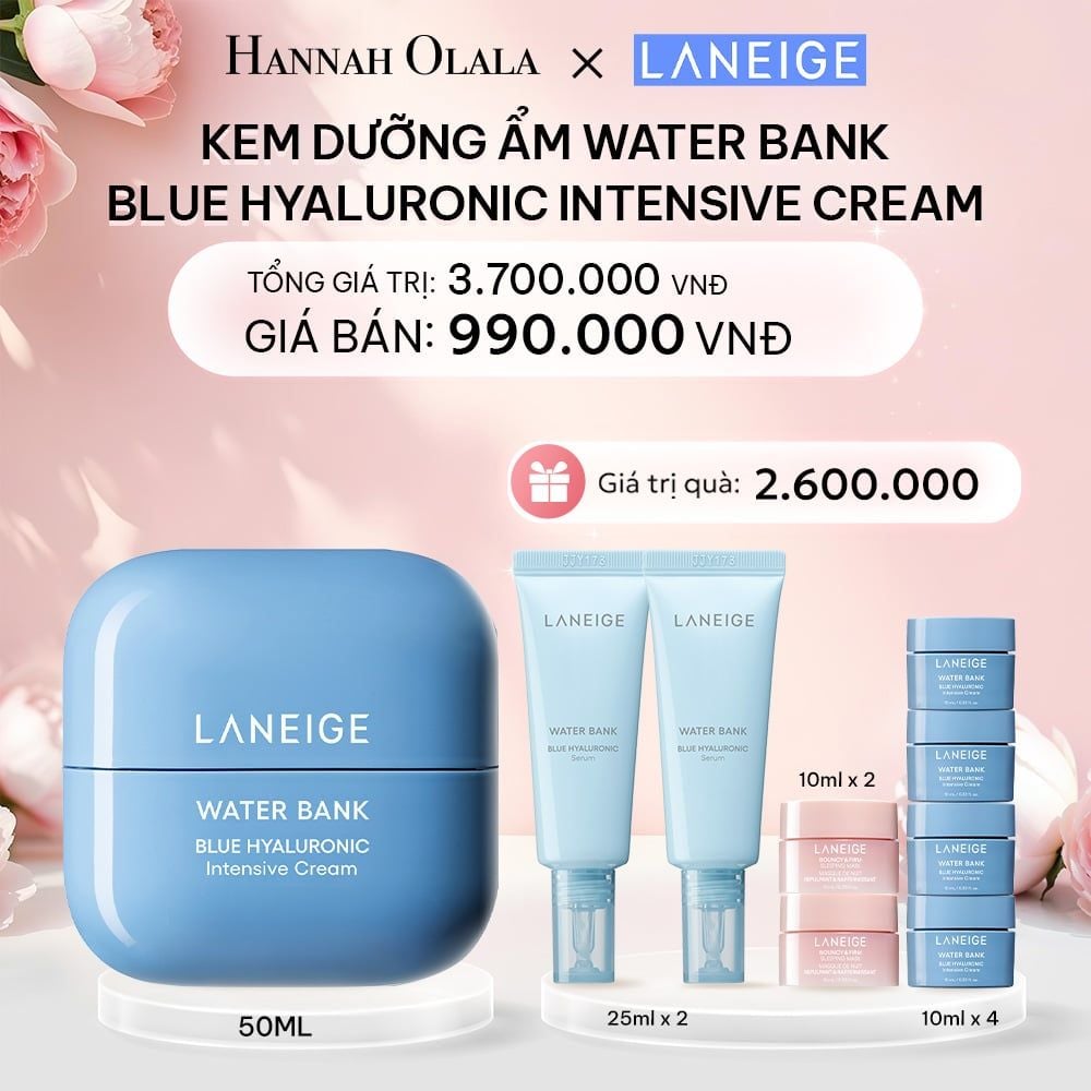  E766: DEAL 8: KEM DƯỠNG ẨM WATER BANK BLUE HYALURONIC INTENSIVE CREAM 50ML - [GIAO HÀNG TỪ 03/10] 