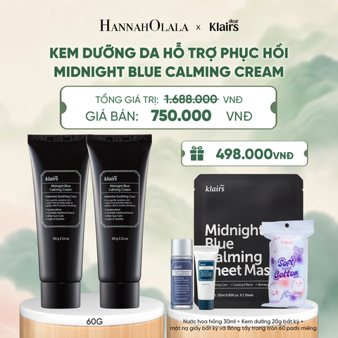  COMBO 2 DEAR, KLAIRS KEM DƯỠNG MIDNIGHT BLUE CALMING CREAM 60ML - A1445 