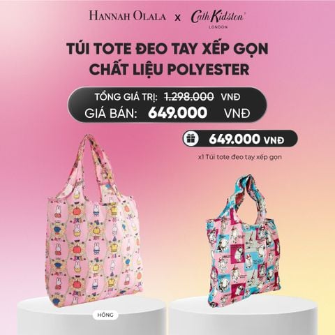  [MUA 1 TẶNG 1] TÚI TOTE ĐEO TAY XẾP GỌN CATH KIDSTON CHẤT LIỆU POLYESTER_A1963 