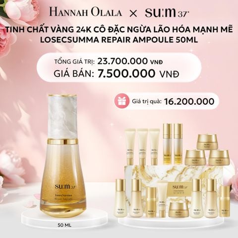  E798: DEAL 36: TINH CHẤT VÀNG 24K CÔ ĐẶC NGỪA LÃO HÓA MẠNH MẼ SU:M37 LOSECSUMMA REPAIR AMPOULE 50ML - [GIAO HÀNG TỪ 03/10] 