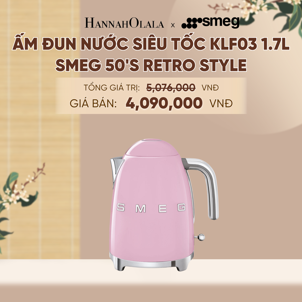  ẤM ĐUN NƯỚC SIÊU TỐC KLF03 1.7L SMEG 50'S RETRO STYLE - A2275 