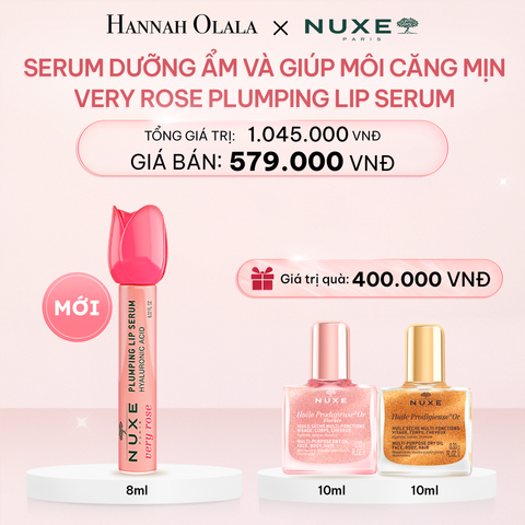  E928_DEAL 8: SERUM DƯỠNG ẨM VÀ GIÚP MÔI CĂNG MỊN NUXE VERY ROSE PLUMPING LIP SERUM 8ML 