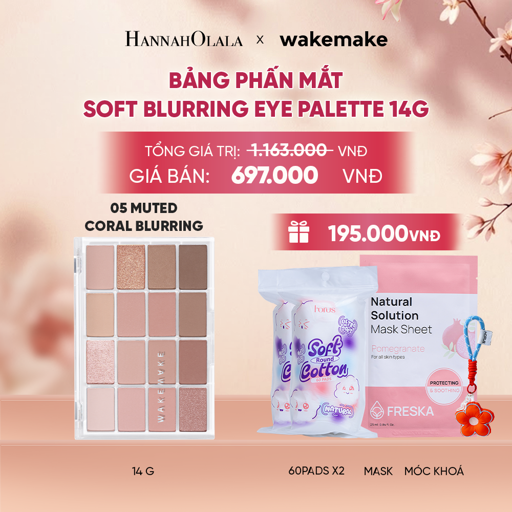  WAKEMAKE BẢNG PHẤN MẮT SOFT BLURRING EYE PALETTE 14G - A1953 