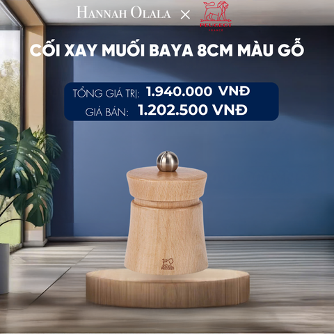  CỐI XAY MUỐI BAYA 8CM
MÀU GỖ 