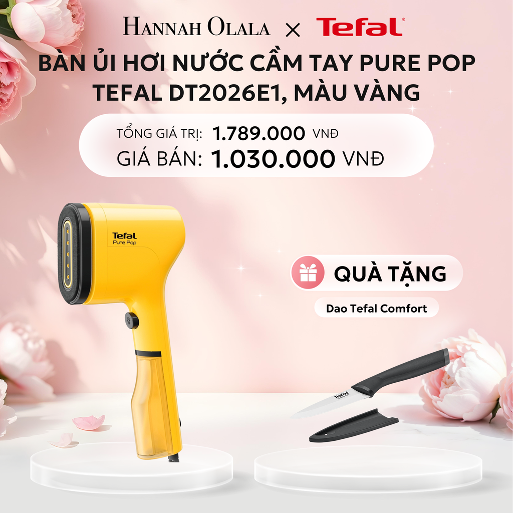  E312: DEAL 6: BÀN ỦI HƠI NƯỚC CẦM TAY PURE POP TEFAL DT2020E1 