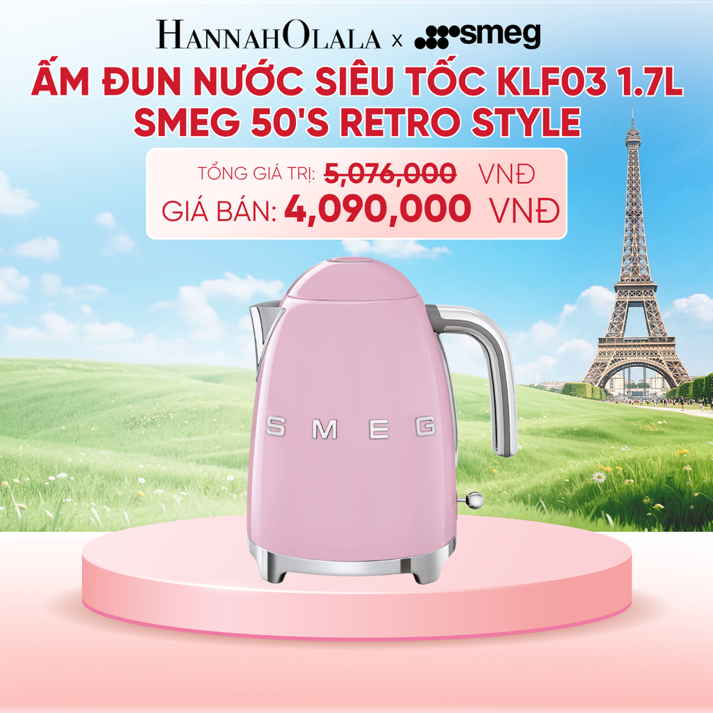  ẤM ĐUN NƯỚC SIÊU TỐC KLF03 1.7L SMEG 50'S RETRO STYLE - B157 