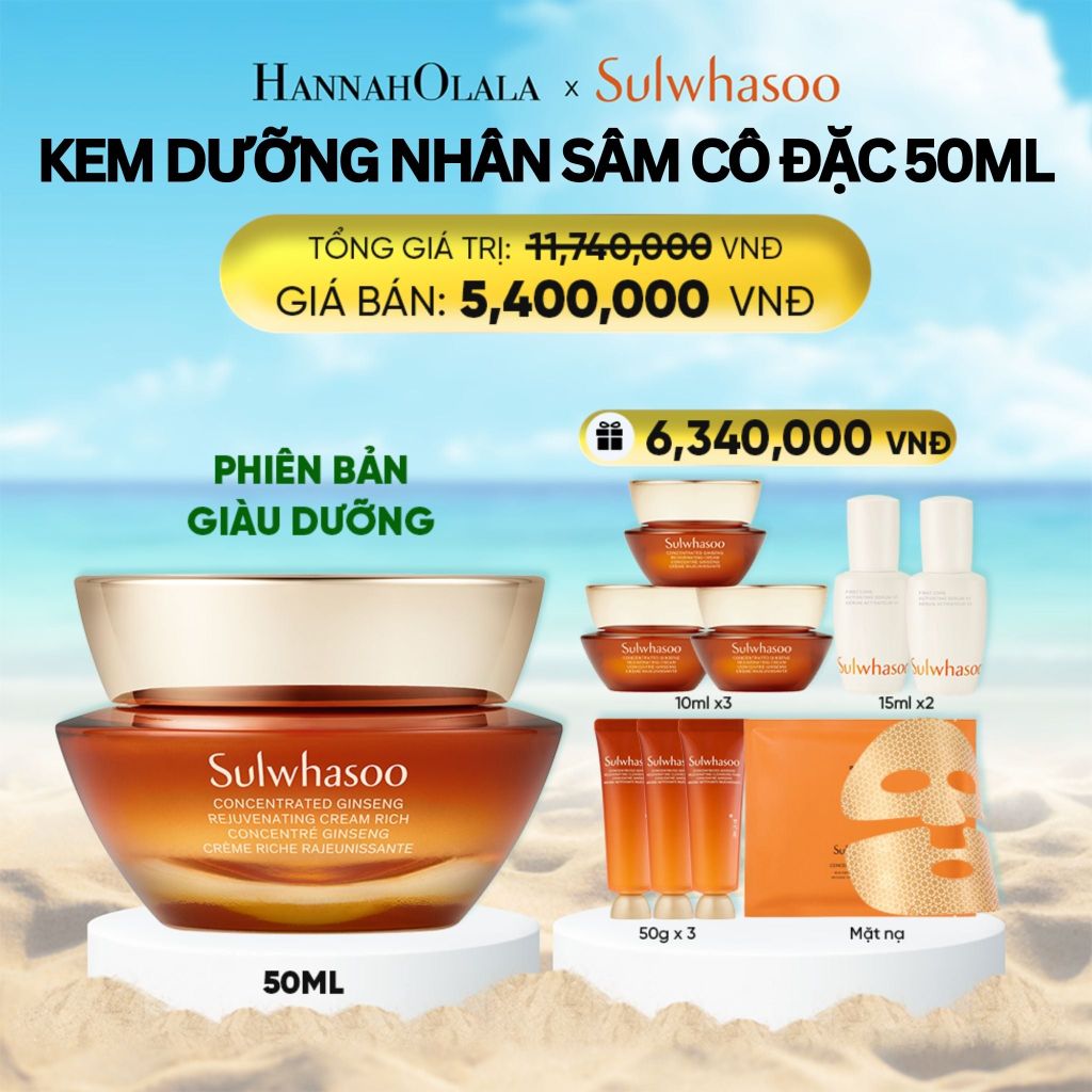  DEAL 3B: [PHIÊN BẢN GIÀU DƯỠNG] KEM DƯỠNG NHÂN SÂM CÔ ĐẶC CONCENTRATED GINSENG REJUVENATING CREAM RICH 50ML 