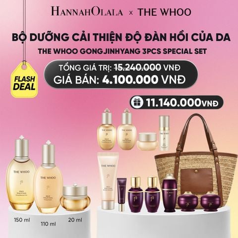  PHIÊN BẢN ĐẶC BIỆT - BỘ DƯỠNG ĐÔNG Y CẢI THIỆN ĐỘ ĐÀN HỒI CỦA DA THE WHOO GONGJINHYANG 3PCS SPECIAL SET - FLASH DEAL_A198 