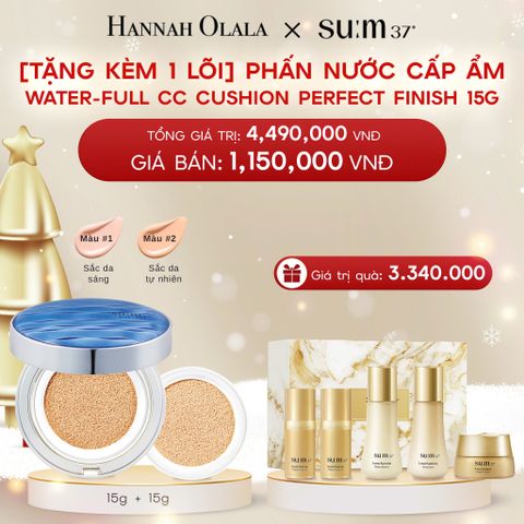 A329_DEAL 9: [TẶNG KÈM 1 LÕI] PHẤN NƯỚC CẤP ẨM SU:M37 WATER-FULL CC CUSHION PERFECT FINISH 15G 