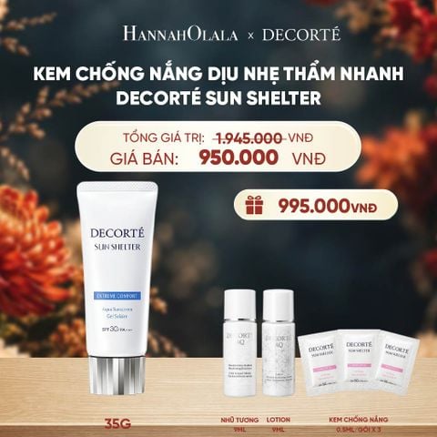  KEM CHỐNG NẮNG DECORTÉ SUN SHELTER _ KHÔNG NÂNG TÔNG - A484 