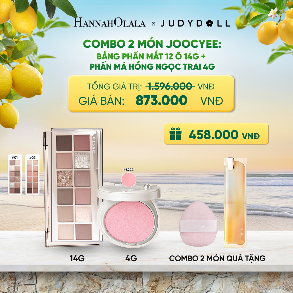  COMBO 2: BẢNG PHẤN MẮT 12 Ô + PHẤN MÁ HỒNG NGỌC TRAI 