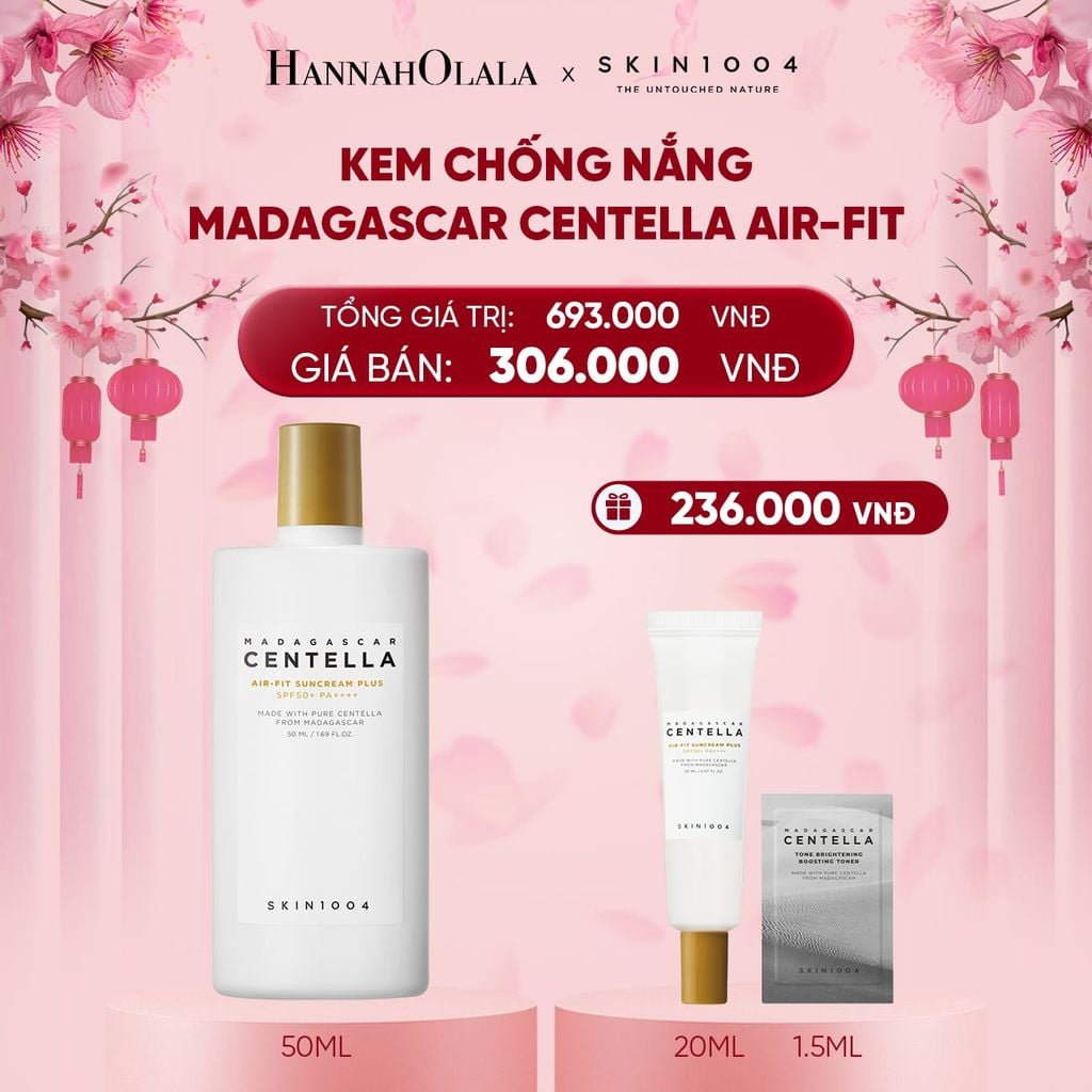  DEAL 1: SKIN1004 KEM CHỐNG NẮNG MADAGASCAR CENTELLA AIR-FIT SUNCREAM PLUS 50ML 