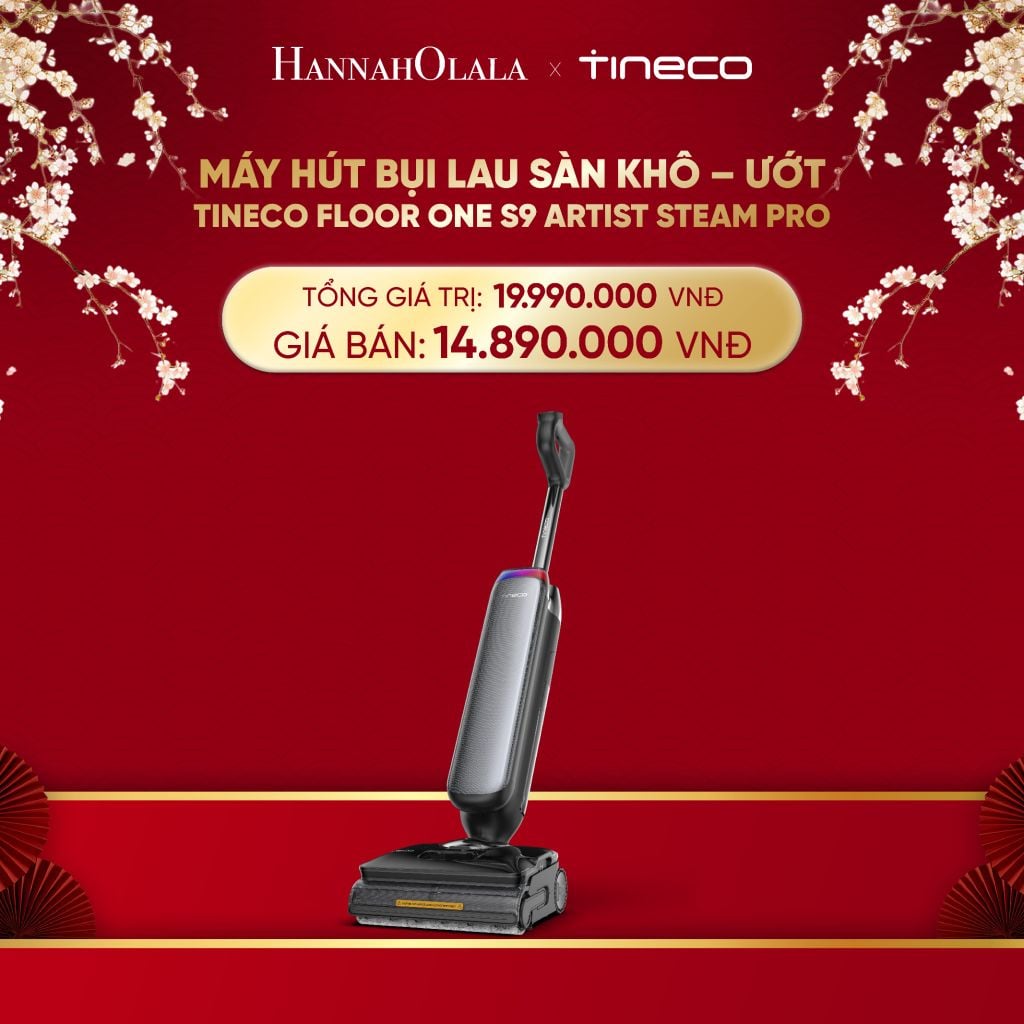  DEAL 3: MÁY HÚT BỤI LAU SÀN KHÔ – ƯỚT TINECO FLOOR ONE S9 ARTIST STEAM PRO 