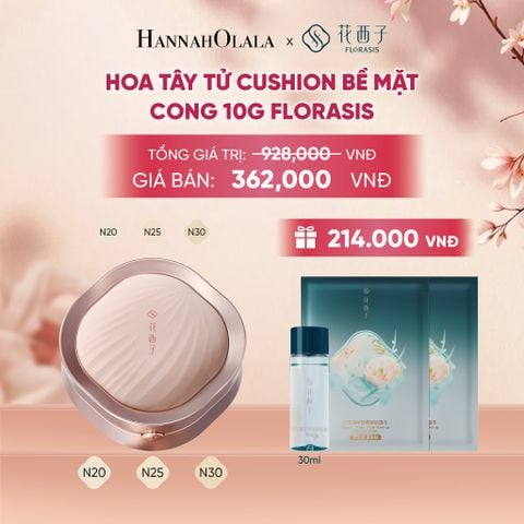  HOA TÂY TỬ CUSHION BỀ MẶT CONG 10G FLORASIS LẤY PHẤN ĐỀU TAY, GIÚP LỚP TRANG ĐIỂM TỰ NHIÊN KHÔNG TÌ VẾT - A769 