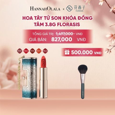  HOA TÂY TỬ SON KHÓA ĐỒNG TÂM 3.8G FLORASIS KHÓA ĐỒNG TÂM PHƯƠNG ĐÔNG, CHO ĐÔI MÔI MỜ LÌ - A2149 