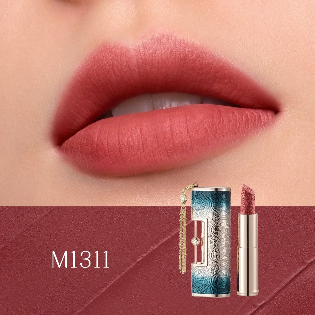  HOA TÂY TỬ SON KHÓA ĐỒNG TÂM 3.8G FLORASIS KHÓA ĐỒNG TÂM PHƯƠNG ĐÔNG, CHO ĐÔI MÔI MỜ LÌ - A2149 
