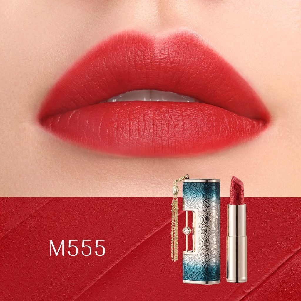  HOA TÂY TỬ SON KHÓA ĐỒNG TÂM 3.8G FLORASIS KHÓA ĐỒNG TÂM PHƯƠNG ĐÔNG, CHO ĐÔI MÔI MỜ LÌ - A2149 