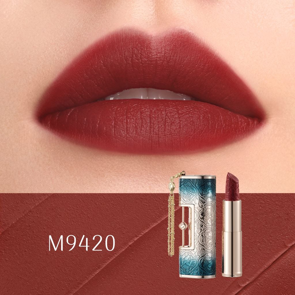 HOA TÂY TỬ SON KHÓA ĐỒNG TÂM 3.8G FLORASIS KHÓA ĐỒNG TÂM PHƯƠNG ĐÔNG, CHO ĐÔI MÔI MỜ LÌ - A2149 
