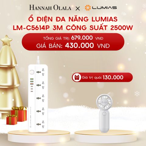  A62_DEAL 1: Ổ ĐIỆN ĐA NĂNG LUMIAS LM-C5614P 3M CÔNG SUẤT 2500W 