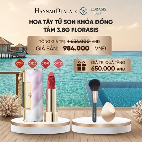  HOA TÂY TỬ SON KHÓA ĐỒNG TÂM 3.8G FLORASIS - BLOOMING ROUGE SOFT MATTE LOVE LOCK_ D151 