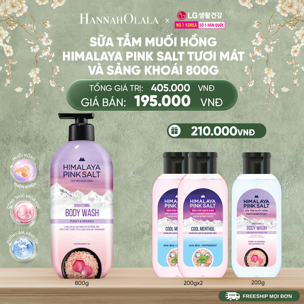  DEAL 30: SỮA TẮM MUỐI HỒNG HIMALAYA PINK SALT 800G 