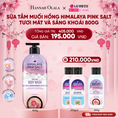  A1480_DEAL 30: SỮA TẮM MUỐI HỒNG HIMALAYA PINK SALT TƯƠI MÁT VÀ SẢNG KHOÁI 800G 