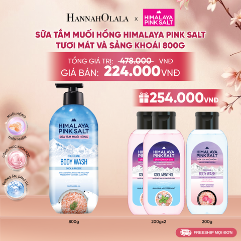  SỮA TẮM MUỐI HỒNG HIMALAYA PINK SALT TƯƠI MÁT VÀ SẢNG KHOÁI 800G 