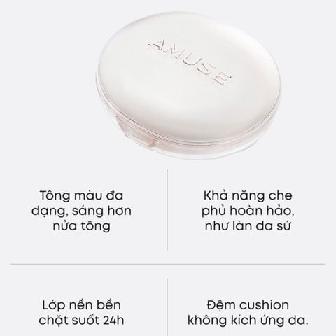  C29_DEAL 5: PHẤN NƯỚC AMUSE CHE PHỦ KHUYẾT ĐIỂM THUẦN CHAY SPF40 PA++ 15G 