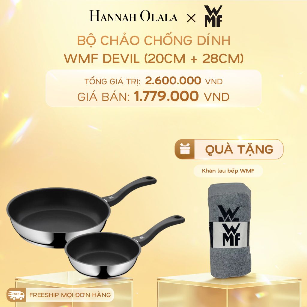  DEAL 6: BỘ CHẢO CHỐNG DÍNH WMF DEVIL (20CM + 28CM) 