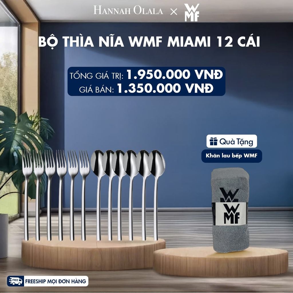  BỘ THÌA NĨA WMF MIAMI 12 CÁI 