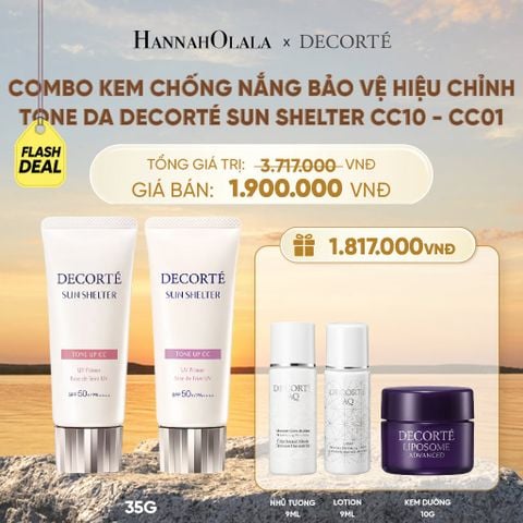  COMBO 02 KEM CHỐNG NẮNG BẢO VỆ DA DECORTÉ SUN SHELTER - B559 