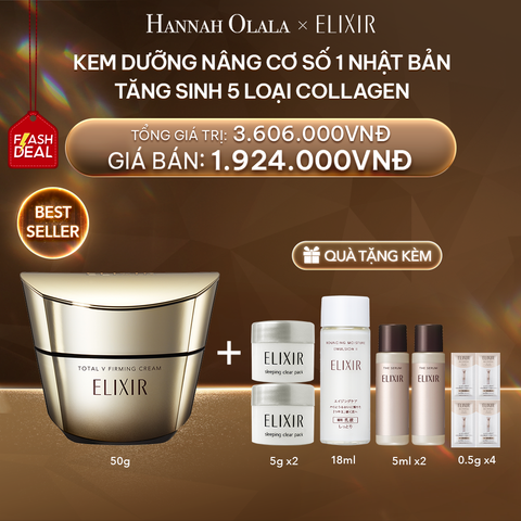  DEAL 1: [FLASHSALE] KEM DƯỠNG CẢI THIỆN CHẢY XỆ NGĂN NGỪA LÃO HÓA ELIXIR TOTAL V FIRMING CREAM 50G 