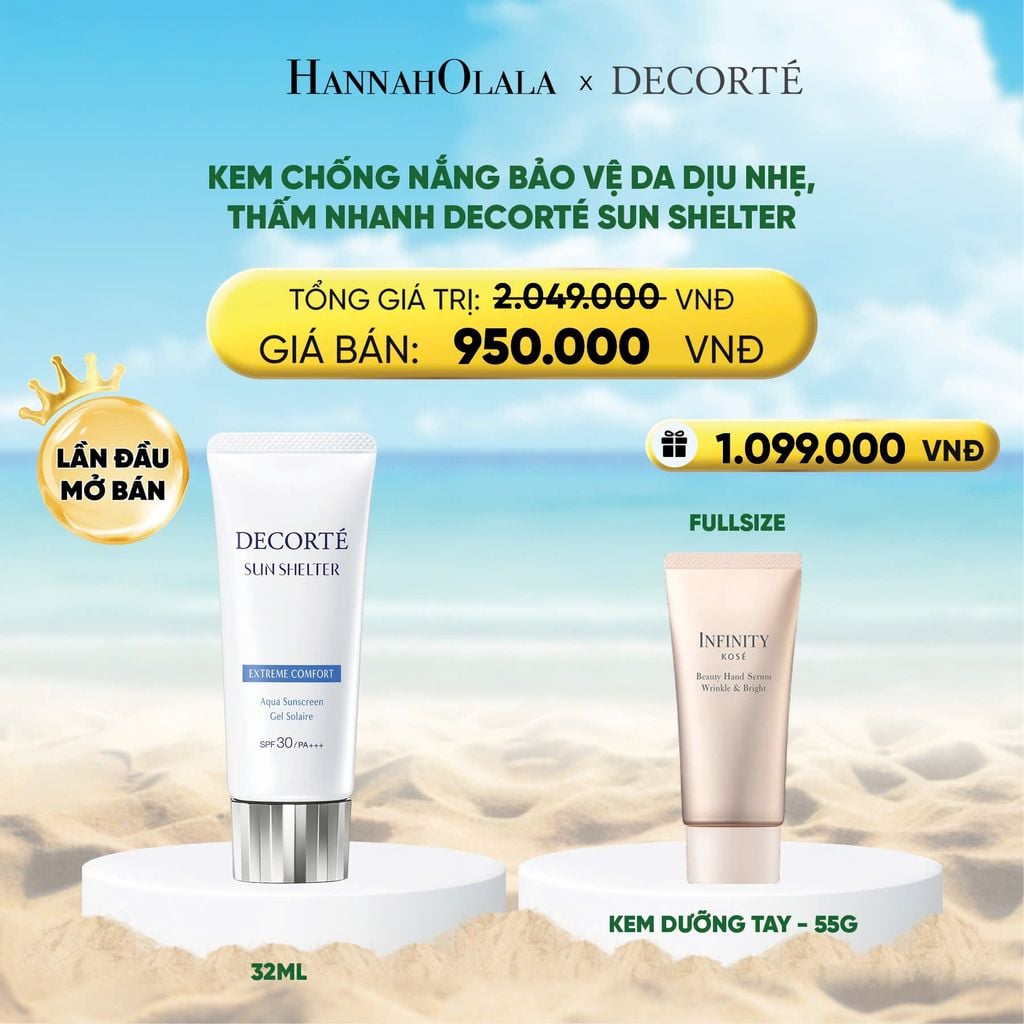  DEAL 7: [FLASH DEAL] KEM CHỐNG NẮNG BẢO VỆ DA DECORTÉ SUN SHELTER 