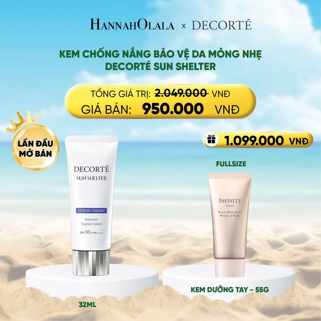  DEAL 7: [FLASH DEAL] KEM CHỐNG NẮNG BẢO VỆ DA DECORTÉ SUN SHELTER 