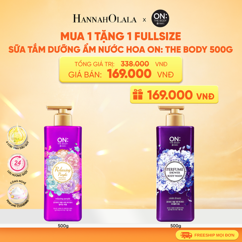  SỮA TẮM DƯỠNG ẨM HƯƠNG NƯỚC HOA ON: THE BODY PERFUME 500G 